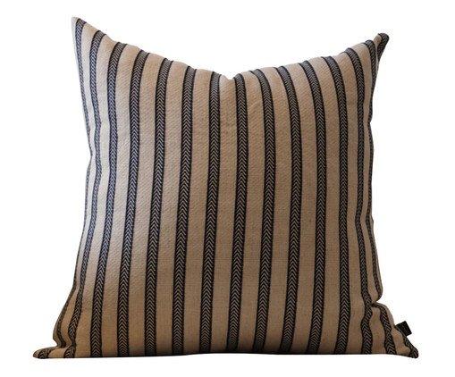 Almofada Bordada em Linho Aylena Off White e Azul, Off white | WestwingNow