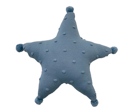 Almofada em Tricô Baby Estrela Azul Claro | WestwingNow