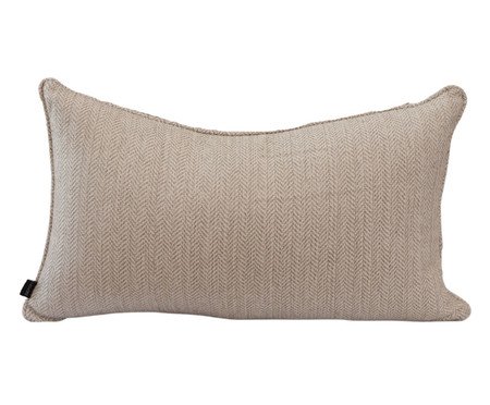Almofada em Linho Geométrico Georgiy Off White | Westwing
