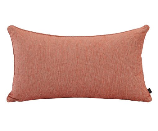 Almofada em Linho com Vivo Tramado Coral, Coral | WestwingNow