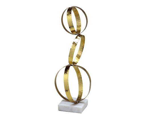Adorno Djeuti Dourado e Branco, multicolor | WestwingNow