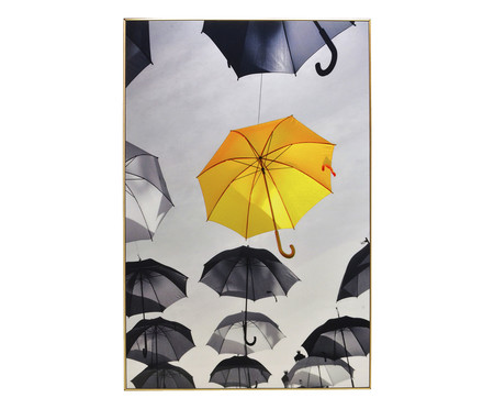 Quadro Umbrella Amarelo e Cinza