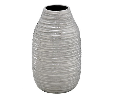 Vaso em Cerâmica Jadis Prateado