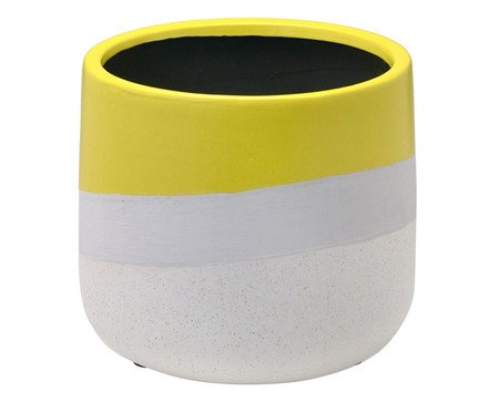 Vaso em Cerâmica Rústico Amarelo | Westwing