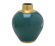 Vaso em Cerâmica Gael Verde e Dourado | WestwingNow