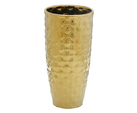 Vaso em Cerâmica Aleksi Dourado