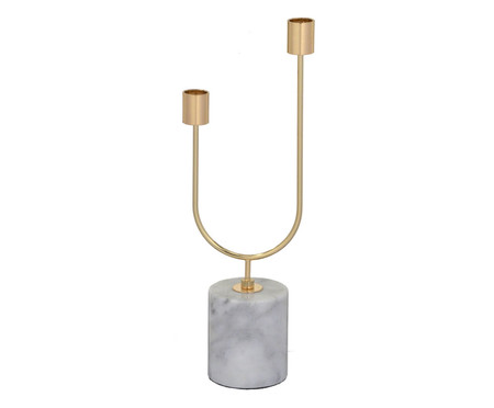 Candelabro Tonnetti Branco e Cinza