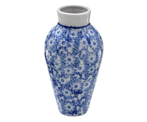 Vaso em Cerâmica Aegnor Branco e Azul, multicolor | WestwingNow