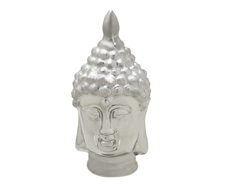 Imagem em Cerâmica Buda Prateado lV