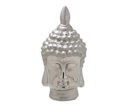 Imagem em Cerâmica Buda Prateado lll
