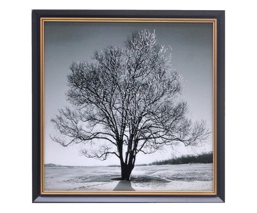 Quadro Árvore Seca Preto, Branco e Dourado, multicolor | WestwingNow