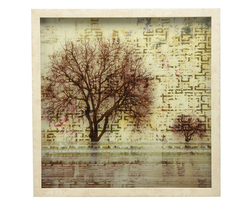 Quadro Duas Árvores Bege e Marrom I, multicolor | WestwingNow