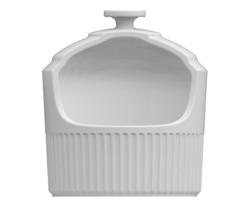 Pote de Sal em Porcelana Tanzini Branco, Branco | WestwingNow