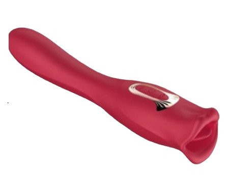 Vibrador Boca e Língua Byte com Pentração Vermelho
