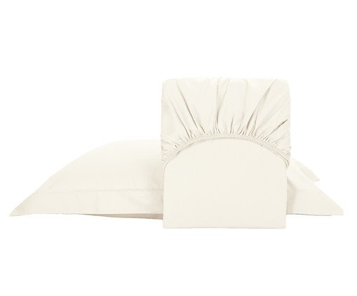 Jogo de Lençol Acetinado Finesse Palha 400 Fios, Bege | WestwingNow