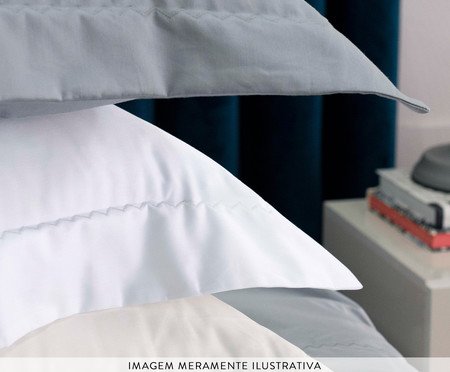 Fronha Finesse Branco 400 Fios - 75X55cm | Westwing