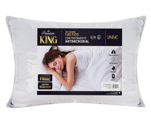 Travesseiro King Firme 140 Fios, Branco | WestwingNow