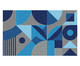 Tapete Capacho Emborrachado Geométrico Ardengo - Azul, Azul | WestwingNow