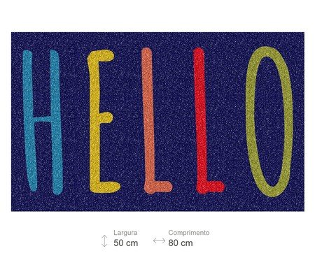 Tapete Capacho Emborrachado Hello - Colorido | Westwing
