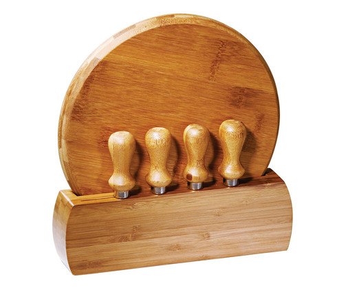 Jogo para Queijo em Inox E Bambu Córdoba, white,multicolor | WestwingNow