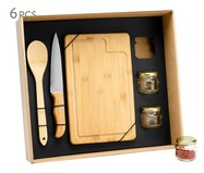 Jogo para Cozinha em Inox E Bambu Frieda - 46X13X41cm | WestwingNow