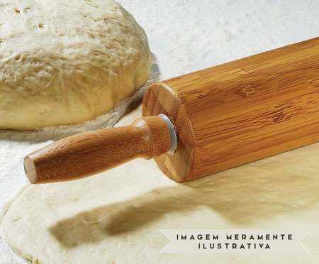 Rolo para Massa em Inox E Bambu Utility | Westwing