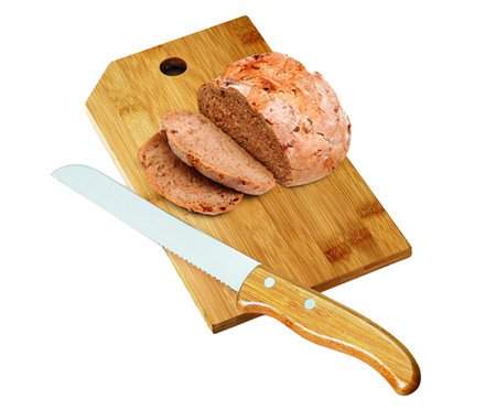 Jogo de Tábua E Faca para Pão em Bambu Marsha | Westwing