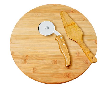 Jogo para Servir Pizza em Bambu Yumi | Westwing