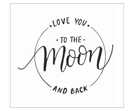 Placa love you to the moon and back | WestwingNow