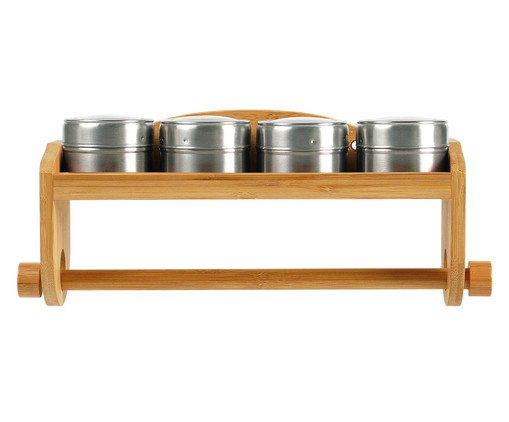 Jogo de Porta-Condimentos E Suporte, white,multicolor | WestwingNow