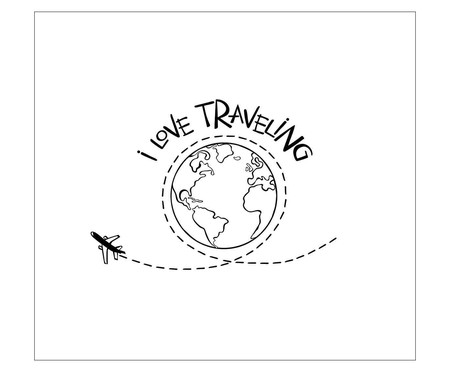 Placa i love traveling | WestwingNow