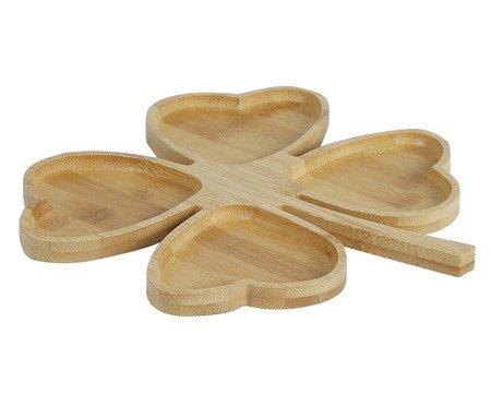 Jogo para Petiscos em Porcelana E Bambu Cordan | Westwing