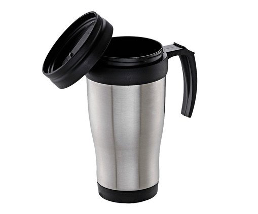 Caneca em Inox Shell Preta - 410Ml, white,transparent | WestwingNow