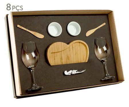 Jogo para Servir Petisco E Vinho em Bambu Robyn | Westwing