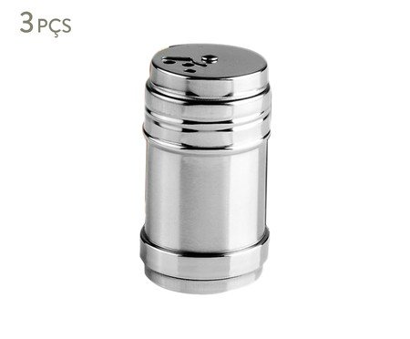 Jogo de Porta-Condimentos em Inox Ochner Ii | Westwing