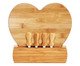 Jogo para Queijo em Inox E Bambu Bram'S Heart, white,multicolor | WestwingNow