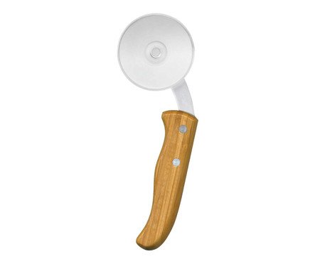 Jogo para Servir Pizza em Inox E Bambu Napoli | Westwing