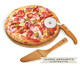 Jogo para Servir Pizza em Inox E Bambu Napoli - 30cm, white,multicolor | WestwingNow