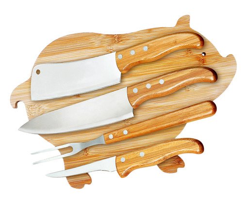 Jogo de Utensílios para Cozinha em Inox Vittorio'S Pig Lux, white,multicolor | WestwingNow