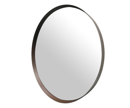 Espelho de Parede Round Eggie - Marrom | WestwingNow