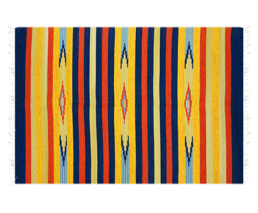 Tapete Indiano Kilim Cochin - Multicolor, Amarelo e Azul | WestwingNow