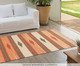 Tapete Indiano Kilim Germa em Algodão - Marrom e Laranja, Laranja e Marrom | WestwingNow