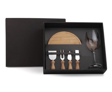 Jogo de Taça Tábua e Utensilios em Bambu | Westwing