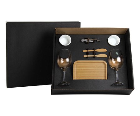 Jogo para Petisco em Bambu Vinho | Westwing