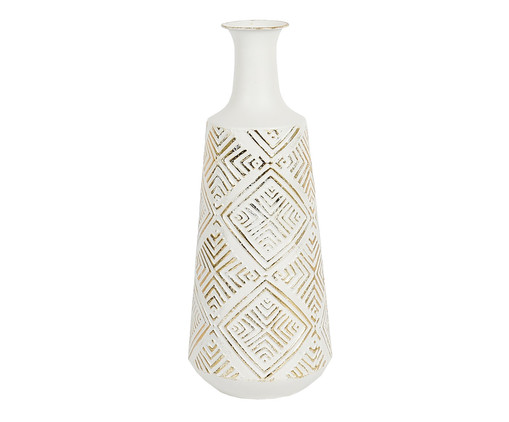Vaso de Piso com Textura Platão l - Branco, Branco | WestwingNow