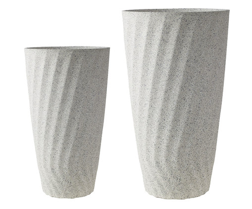 Jogo de Vasos de Piso Clay - Cinza Claro, Cinza | WestwingNow