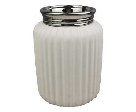 Vaso Cou Branco Prateado | Westwing