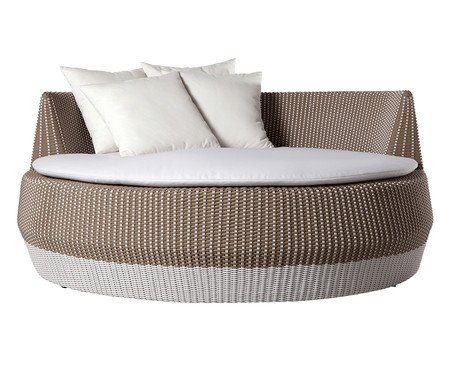Chaise Longue em Fibra Sintética Tipiti - Branca e Natural | WestwingNow