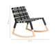 Cadeira de Balanço em Madeira e Fita Náutica Siri - Colorida, preto | WestwingNow
