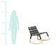 Cadeira de Balanço em Madeira e Fita Náutica Siri - Colorida, preto | WestwingNow